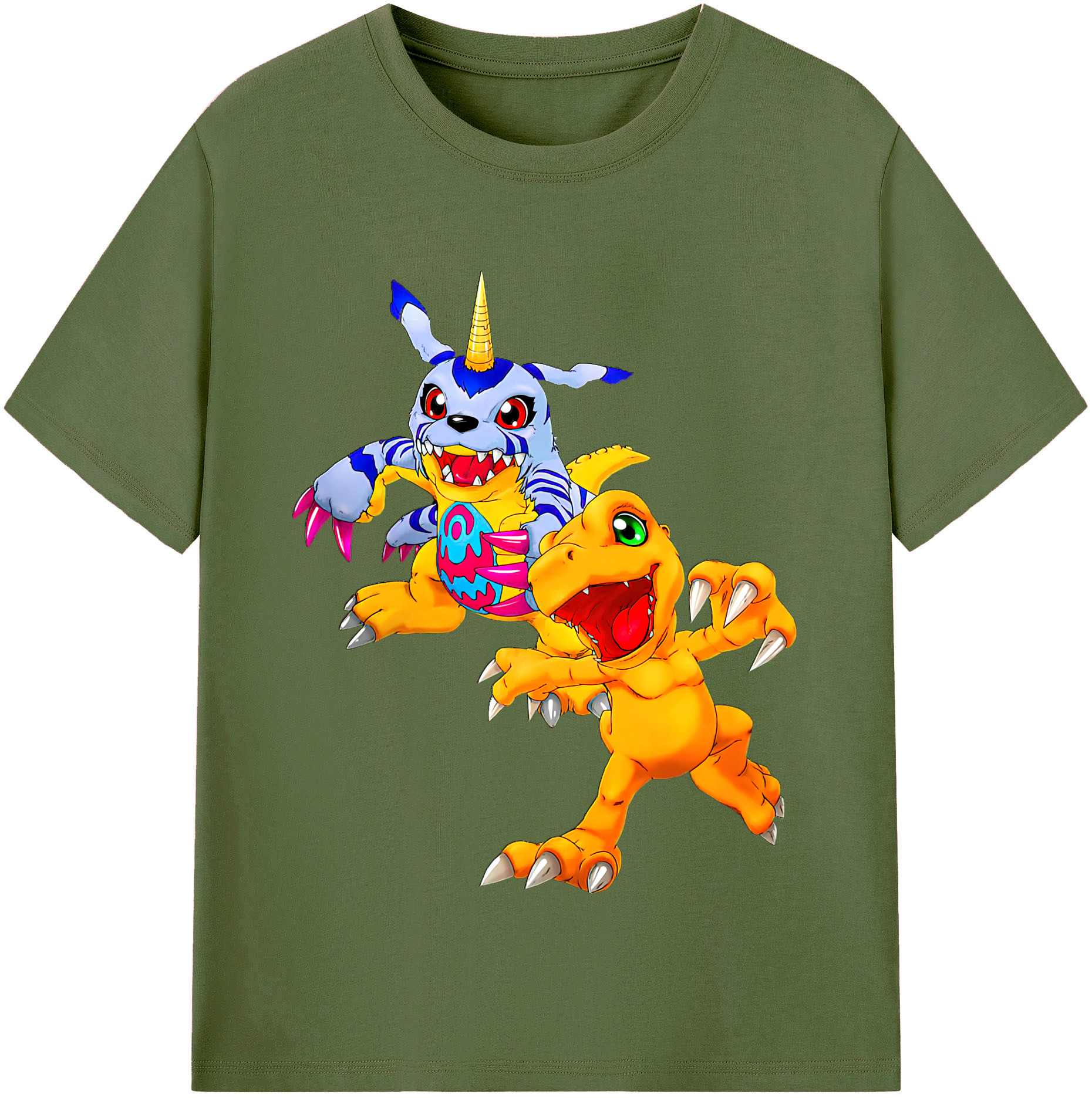 （画像用） Digimon デジタルモンスター/デジモン 綿100％半袖Tシャツ（フロントプリント）